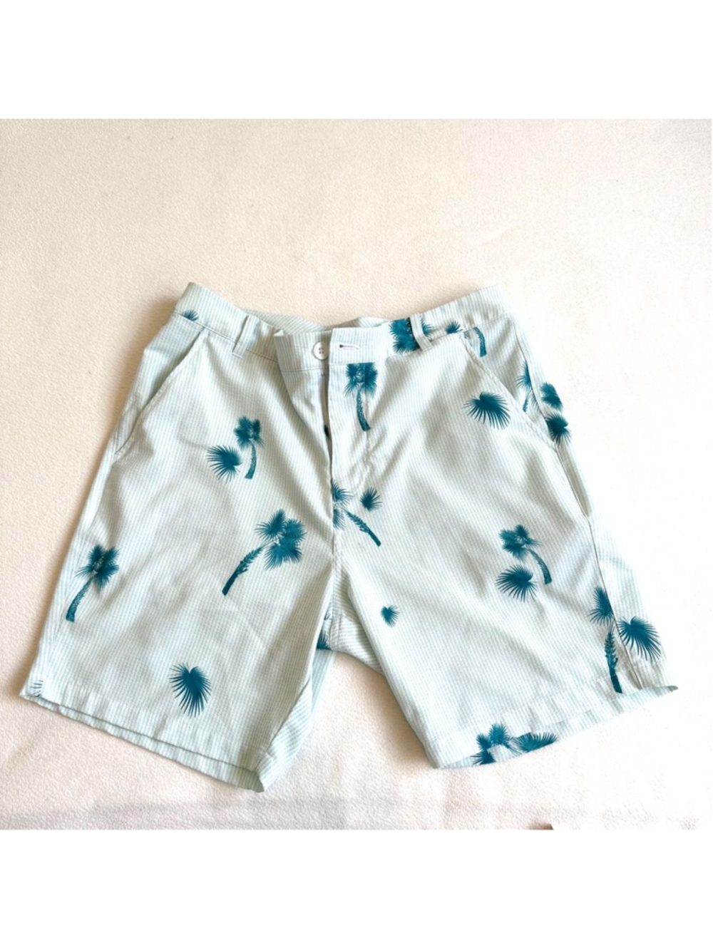 Puma Golf Shorts Men's Size 32 White Green Palm Print